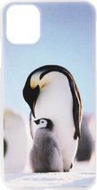 ADEL Siliconen Back Cover Softcase Hoesje Geschikt voor iPhone 11 Pro Max - Pinguin