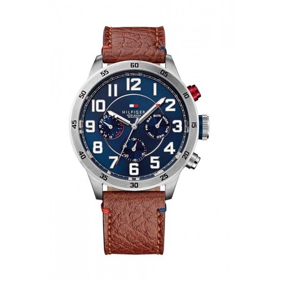 Tommy Hilfiger TH1791066 Heren horloge 46 mm - Bruin | bol.com