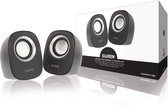 Sweex SW20SPS110BL Mini Speaker 2.0 Bedraad 4 W Zwart/Zilver