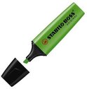 Groene Stabilo BOSS Original markeerstift met zwarte dop.