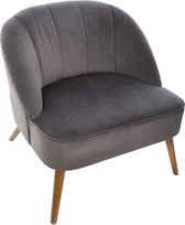 Eazy Living Velvet Fauteuil Gabby Grijs