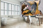 Fotobehang Vlies | Dinosaurus, 3D | Bruin | 368x254cm (bxh)