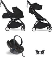 Babyzen YOYO² buggy COMPLEET / FULL SET 0+ en 6+ zwart frame zwart incl. YOYO² BeSafe autostoel zwart