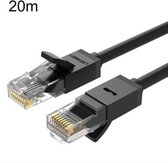 By Qubix internetkabel - 20m UGREEN cat 6 Rond Ethernet netwerk kabel (10.000mbps) - Zwart - UTP kabel - RJ45 - UTP kabel