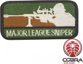 Major League Sniper Geborduurd militair embleem groen bruin met klittenband