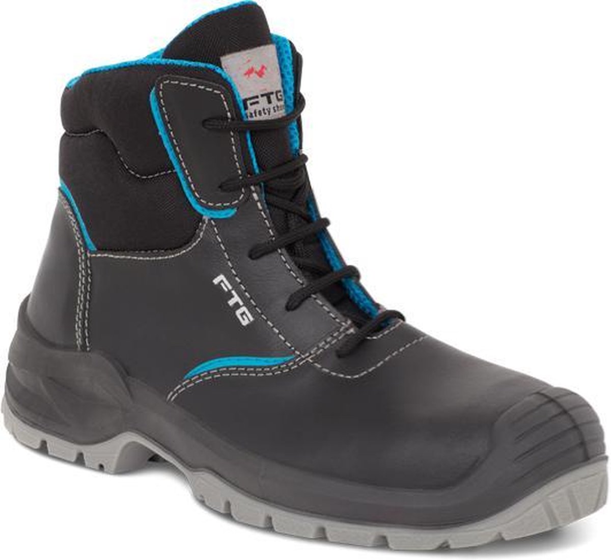 FTG ARROW werkschoen S3 SRC Zwart/Lichtblauw 47