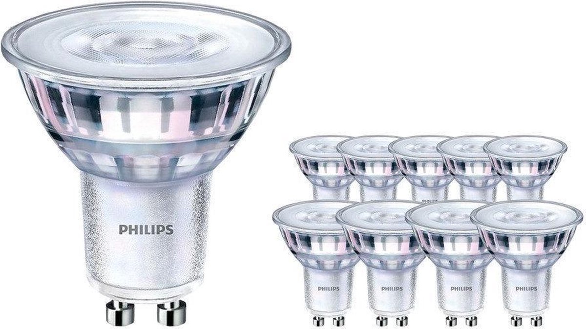Kaliber Systematisch waterstof Voordeelpak 10x Philips CorePro LEDspot MV GU10 5W 830 36D | Warm Wit -  Dimbaar -... | bol.com