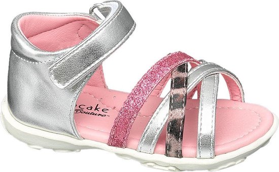 Cupcake Couture Kinderen Zilveren sandaal glitter - Maat 21 | bol.com