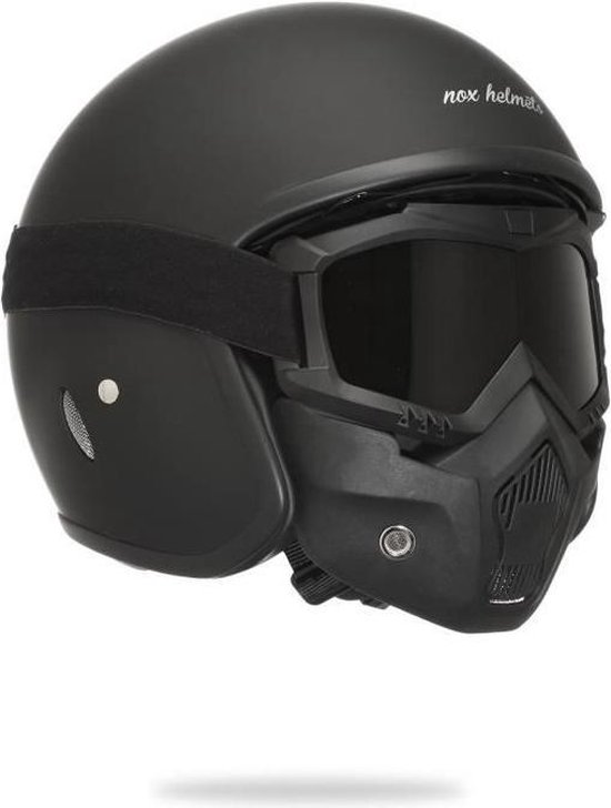NOX N237 casque noir mat avec masque intégral | bol