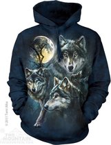 Hoodie Moon Wolves Collage XL