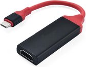 USB-C (Type-C) naar HDMI 4K x 2K Adapter Kabel | Zwart / Rood | Premium kwaliteit