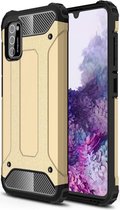 Samsung Galaxy A41 Hoesje Shock Proof Hybride Back Cover Goud