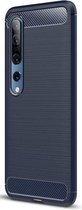 Xiaomi Mi 10 / Mi 10 Pro Hoesje Geborsteld en Flexibel TPU Blauw