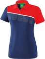 Erima 5-C Polo Dames - New Navy / Rood / Wit | Maat: 42