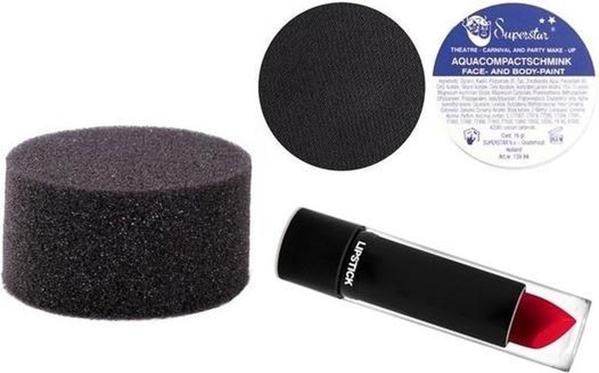 Schmink / make up setje voor roetveeg pieten / Pieten