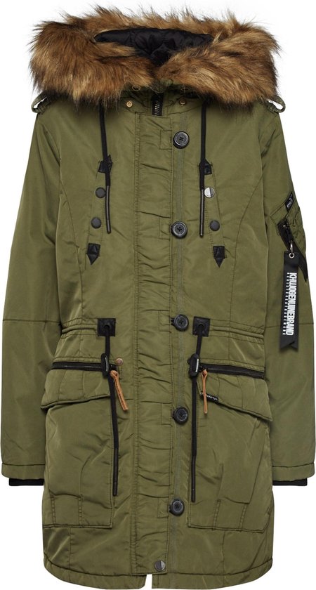 Khujo winterparka lorene Donkergroen-m | bol.com