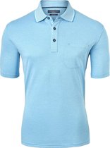 CASA MODA comfort fit poloshirt - turquoise melange -  Maat: M