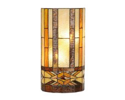 Lumilamp Wandlamp Tiffany 20x11x36 cm Beige Bruin Metaal