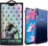 Backcover Anti-Shock TPU + PC voor Samsung M30 Transparant