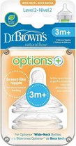 Dr Brown's Options 3m+ Level 2 Spenen - 2-Pack