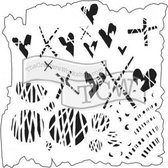 Hobbysjabloon - Template 6x6" 15x15cm graffiti kisses