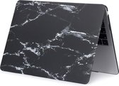 Macbook Hoes Case voor Macbook Air 13 inch 2018/2019 A1932- Laptop Cover - Marmer Zwart Wit