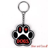 SilverAndCoco - 2D Keychain Pet / Car House / Key Chain / Key Ring Keys - Chiens / J'aime les chiens