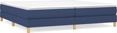 vidaXL - Bedframe - stof - blauw - 200x200 - cm