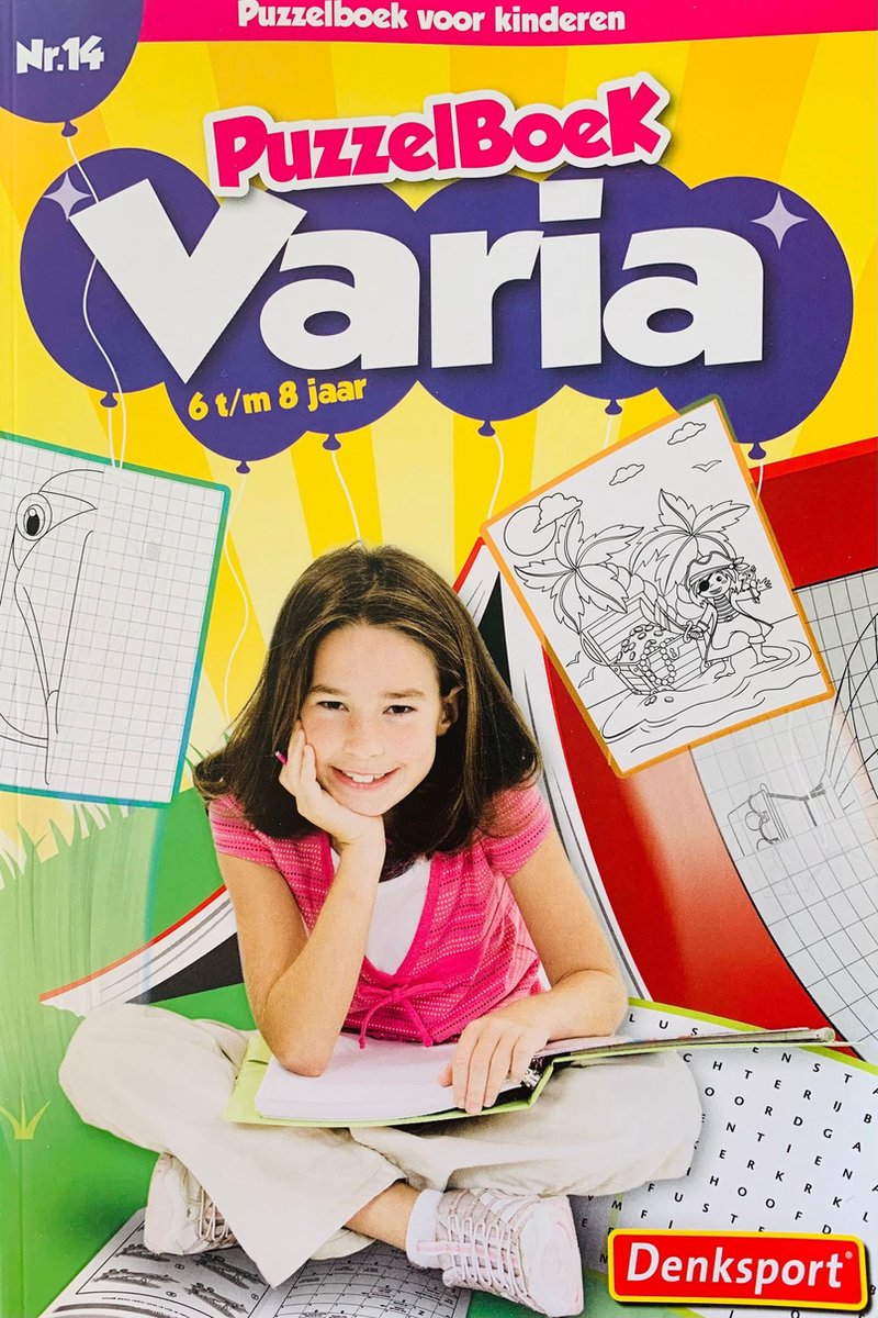 Denksport Nr.14 Puzzelboek Varia voor kinderen 6-8 jaar | Denksport junior  |... | bol
