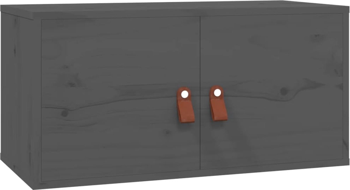 vidaXL-Wandkast-60x30x30-cm-massief-grenenhout-grijs