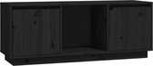 vidaXL - Tv-meubel - 110,5x35x44 - cm - massief - grenenhout - zwart