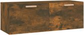 vidaXL - Wandkast - 100x36,5x35 - cm - bewerkt - hout - gerookt - eikenkleurig