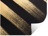 Muurstickers - Sticker Folie - Gouden verfstrepen op een zwarte achtergrond - 40x30 cm - Plakfolie - Muurstickers Kinderkamer - Zelfklevend Behang - Zelfklevend behangpapier - Stickerfolie