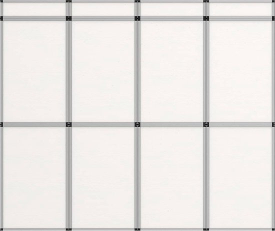 vidaXL - Promotiewand - met - 12 - panelen - inklapbaar - 242x200 - cm - wit