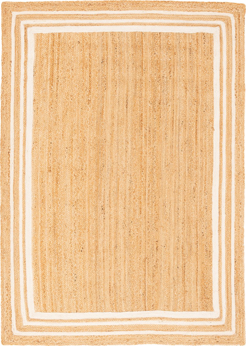 Pergamon Natuurvezel tapijt Jute Salsa boord Creme