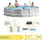 Intex Prism Frame Zwembad - Opzetzwembad - 457x107 cm - Inclusief Onderhoudspakket, Filter, Stofzuiger en Solar Mat