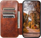 Hoesje MagSafe Portemonnee Book Case Khaki Geschikt voor Apple iPhone 13 Pro