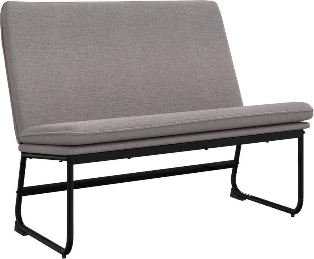 vidaXL - Bankje - 100x75x76 - cm - stof - taupe