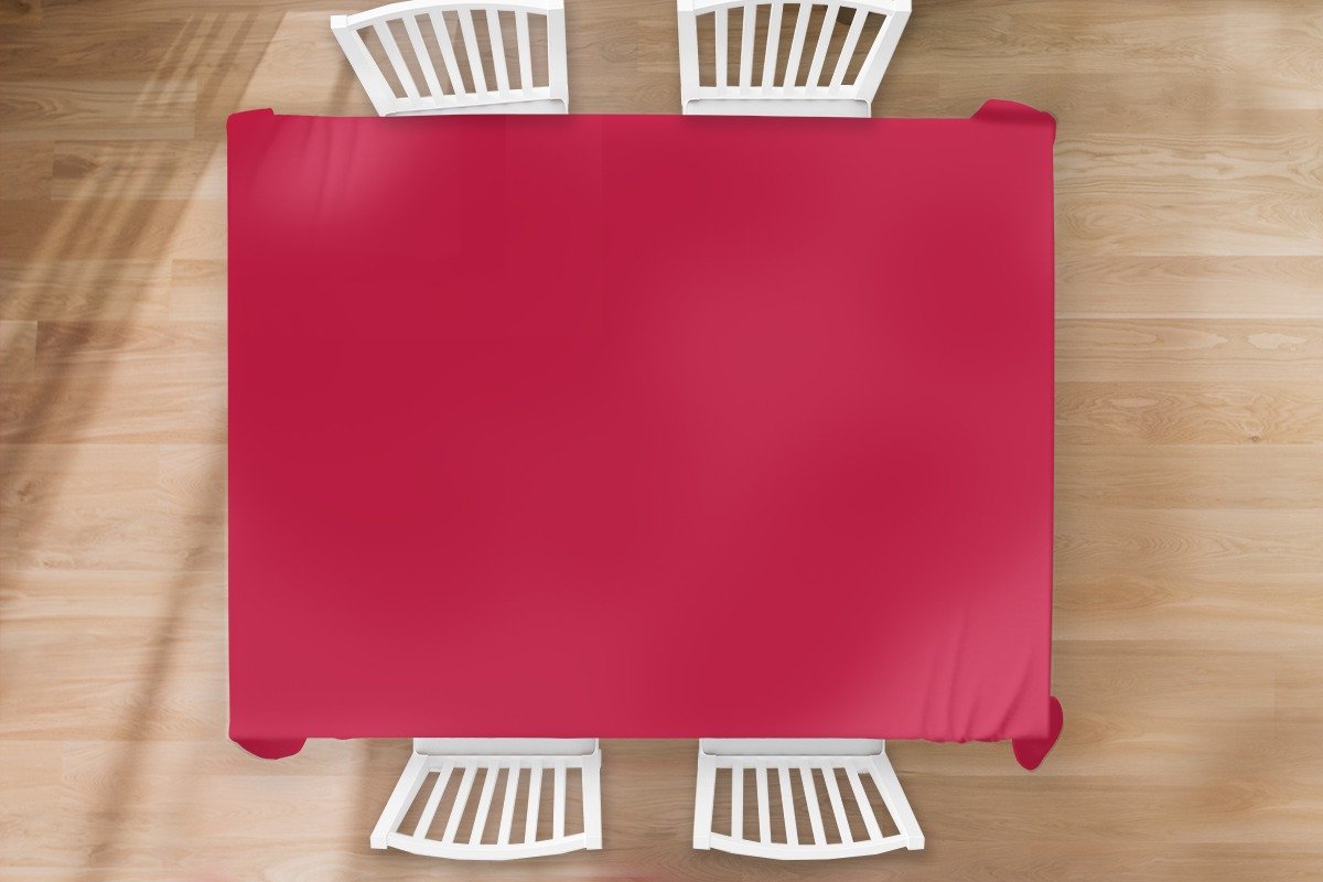 Tafelkleed - Tafellaken - 260x180 cm - Rood - Effen kleur - Binnen en Buiten