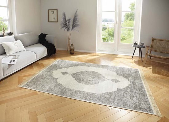 Oosters tapijt Hamun - grijs/crème 160x230 cm