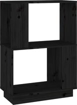 vidaXL-Boekenkast/kamerscherm-51x25x70-cm-massief-grenenhout-zwart
