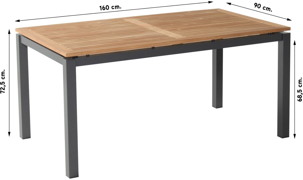 Hartman Da Vinci/Sonata 4-persoons verstelbare tuinset 160x90 cm. - Teak – foto 3