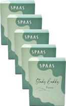 SPAAS - Study Buddy - Bougie parfumée dans verre - ± 42 heures de combustion - Focus, eucalyptus & menthe poivrée - 5 pièces