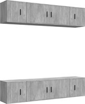 vidaXL-6-delige-Tv-meubelset-bewerkt-hout-betongrijs