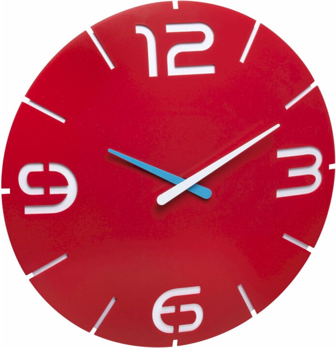 TFA Dostmann 60.3047.05 Wandklok Kwarts 35 cm x 3.5 cm Rood