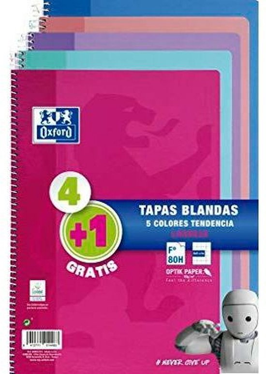 Schrift Oxford Multicolour 80 Lakens Din A4 (5 Stuks)