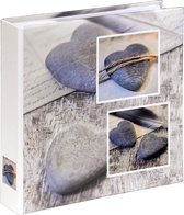 Insteekalbum Cantania (fotoalbum voor 200 foto's in het formaat 10x15 cm, album om in te steken, fotoboek, fotoalbum) grijs