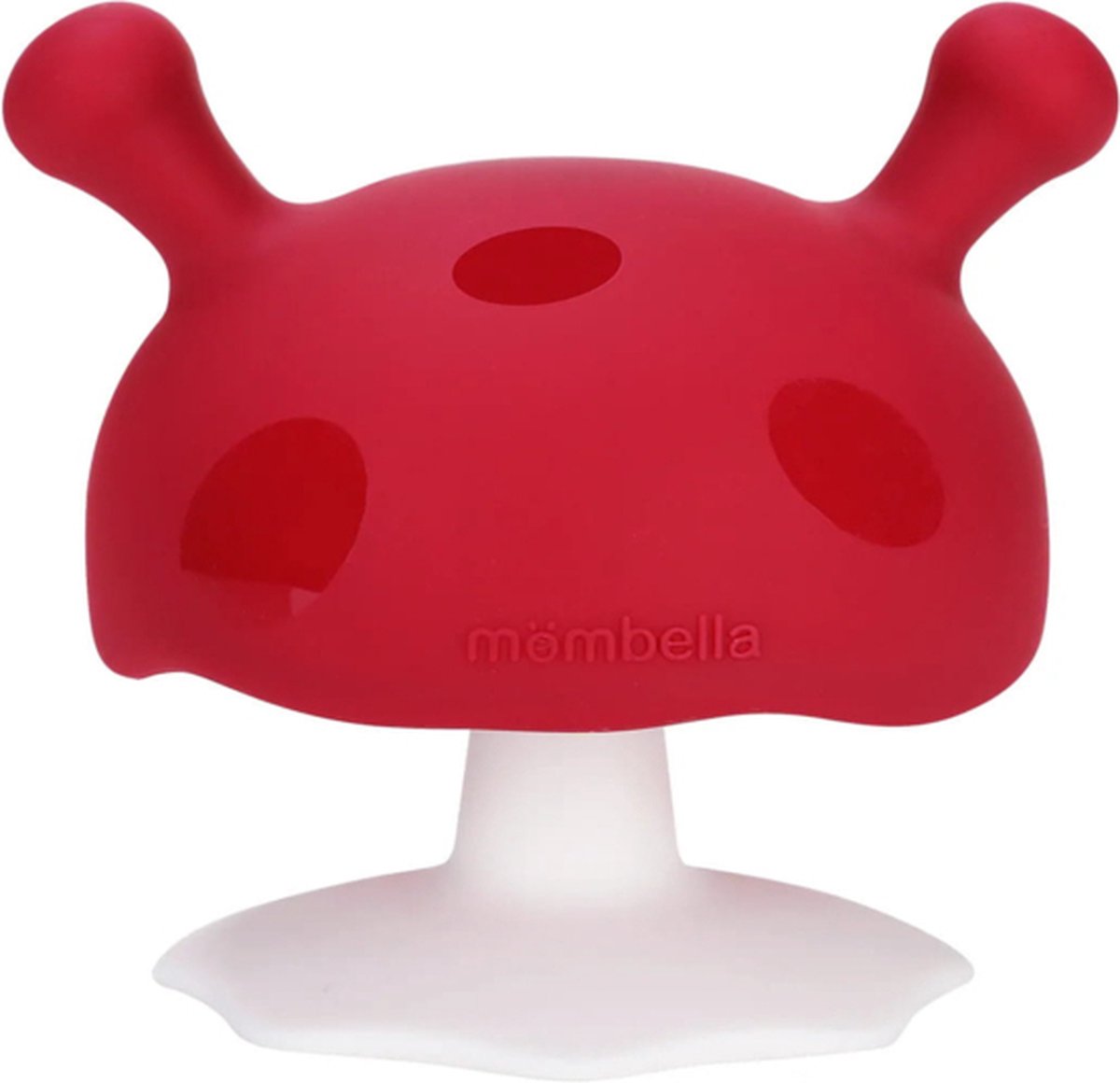 Mombella Bijtring Mushroom - donkerrood- 3m+ Rood