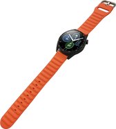 Mobigear Watch bandje geschikt voor Flexibel Siliconen Smartwatch Bandje Gespsluiting | Mobigear Colors - 22 mm - Oranje
