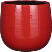 Mica Decorations Pablo Bloempot - 25x25x20 cm - Keramiek - Rood